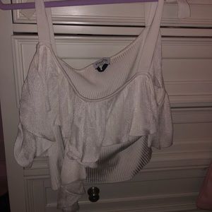 Loose cropped top. Not really a crop top